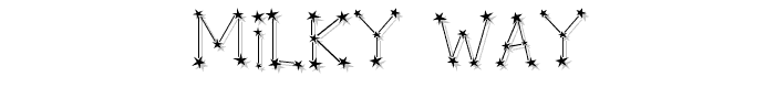 Milky Way font